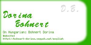 dorina bohnert business card